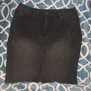 black denim skirt